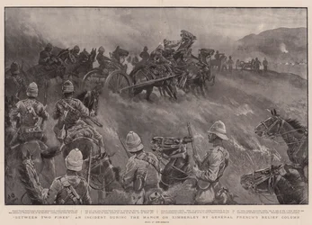 Zwischen zwei Feuern, ein Vorfall während des Marsches auf Kimberley durch die Entsatzkolonne von General French
